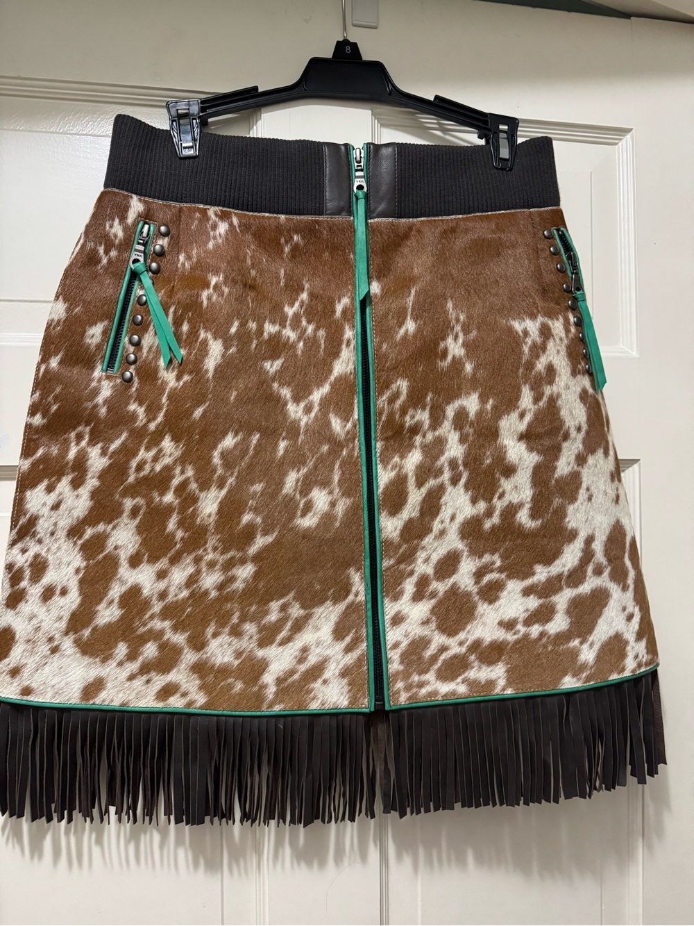 Double D Ranch Rancher’s Quest cowhide and leather skirt